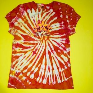 Short Sleeve Tie-Dye Floral Hawaiian Vintage Tee